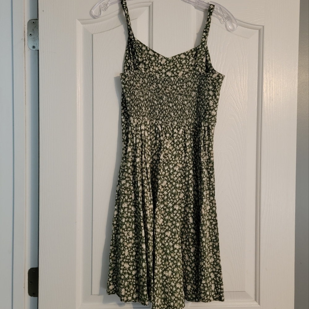 Old Navy Olive Green Flower Cami Dress - Picture 2 of 4